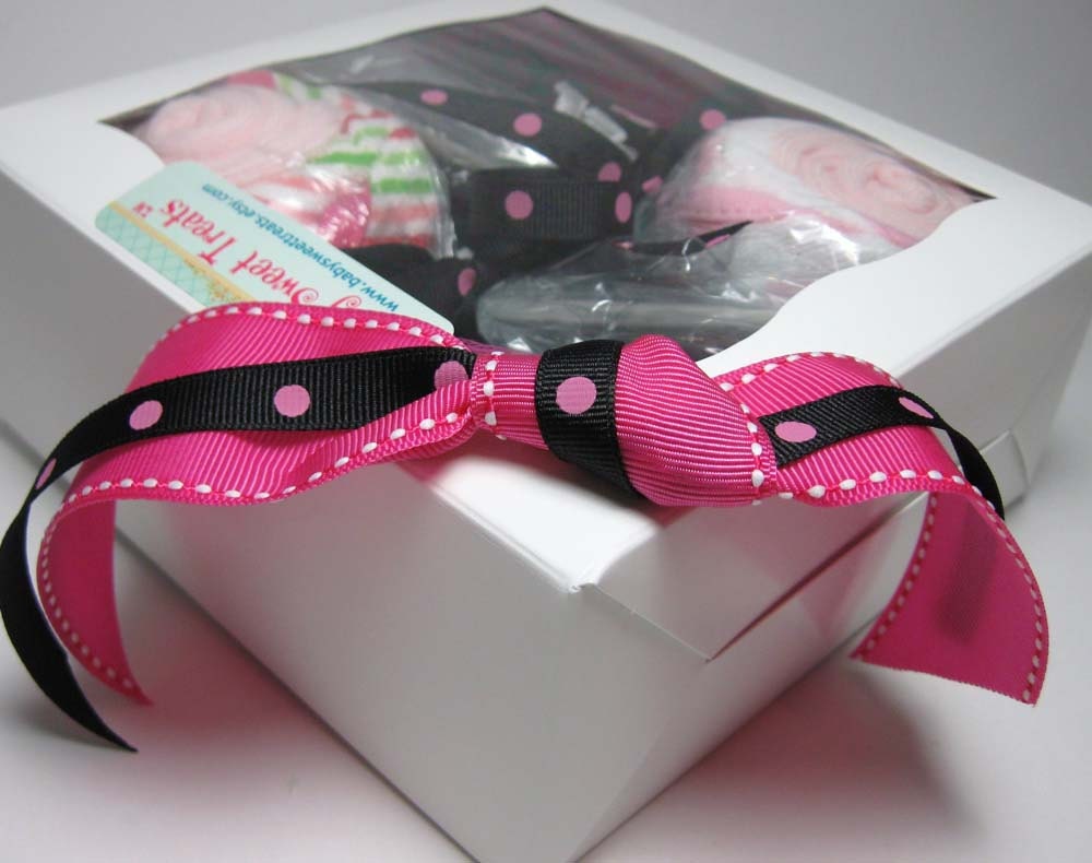 Last One - Little Black Dress - Onesie, Sock and Washcloth Lollipops Gift Set