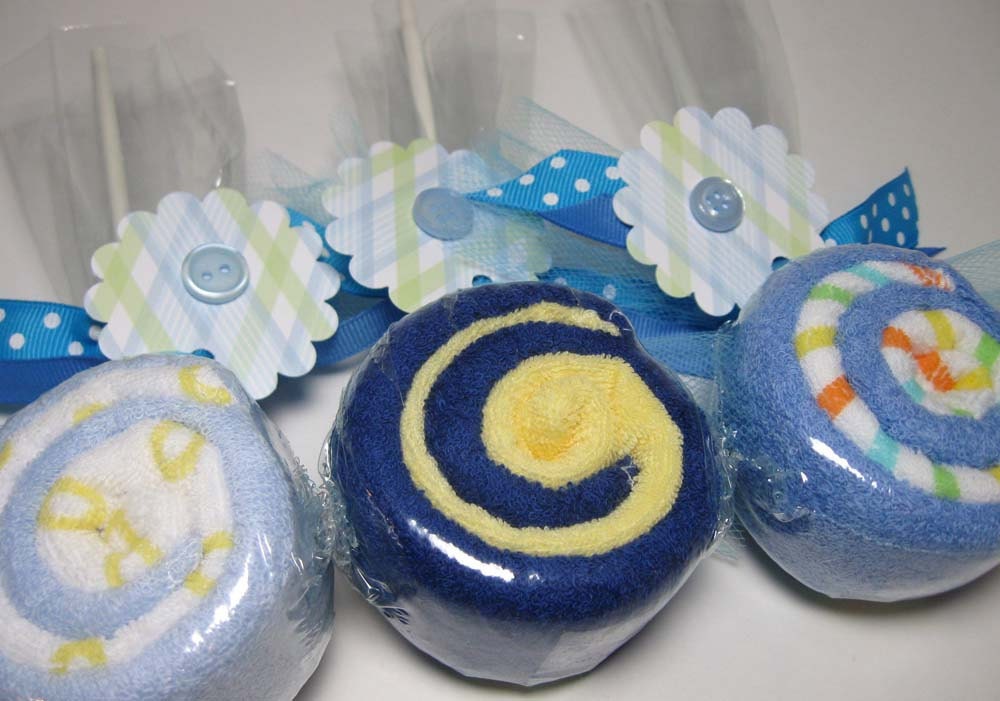 Baby Washcloth Lollipop Set - Half a Dozen Soft Baby Washcloths