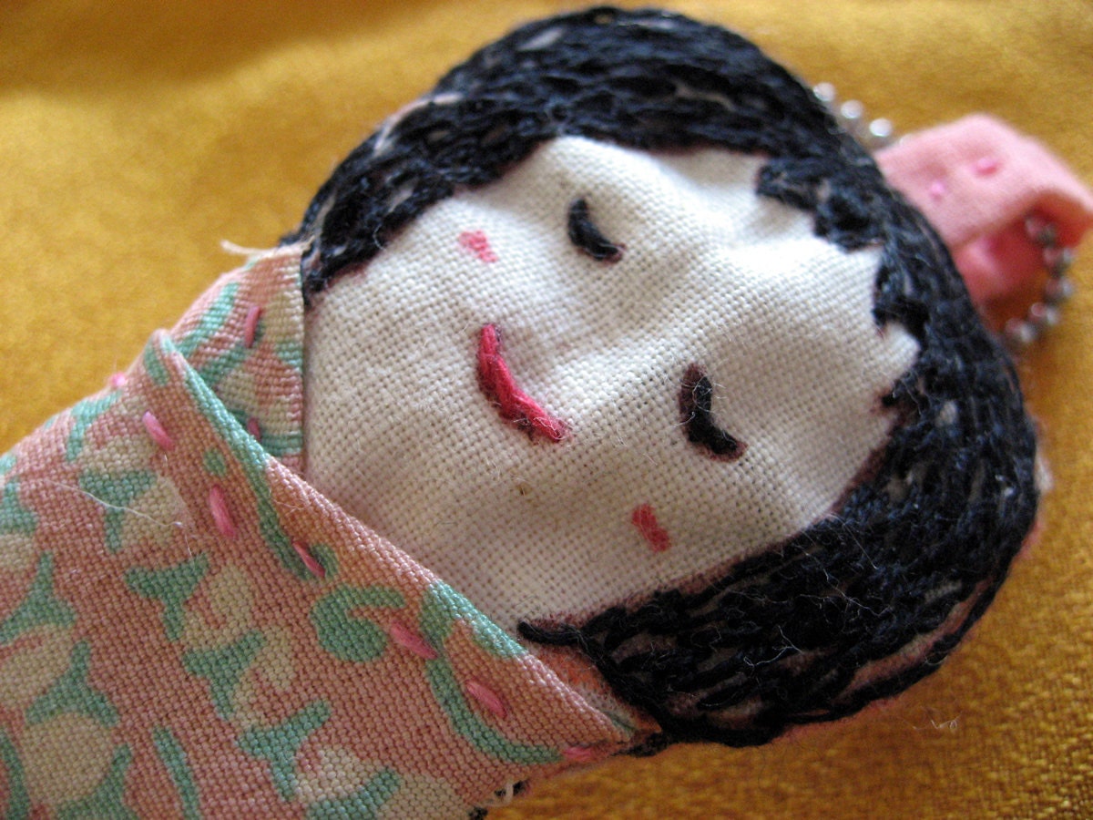 Kokeshi Keychain Kimono fabric used -Sample-