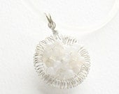 Moonstone Necklace / Sterling Silver wire wrapped Pendant /  Pendant  Full of  wishes / Unique gift / Daniblu - Daniblu