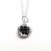 Black Onyx Necklace / Sterling silver Pendant Charm / Capricorn Gemstone / Caviar / Simple everyday jewelry / For Her Under 40
