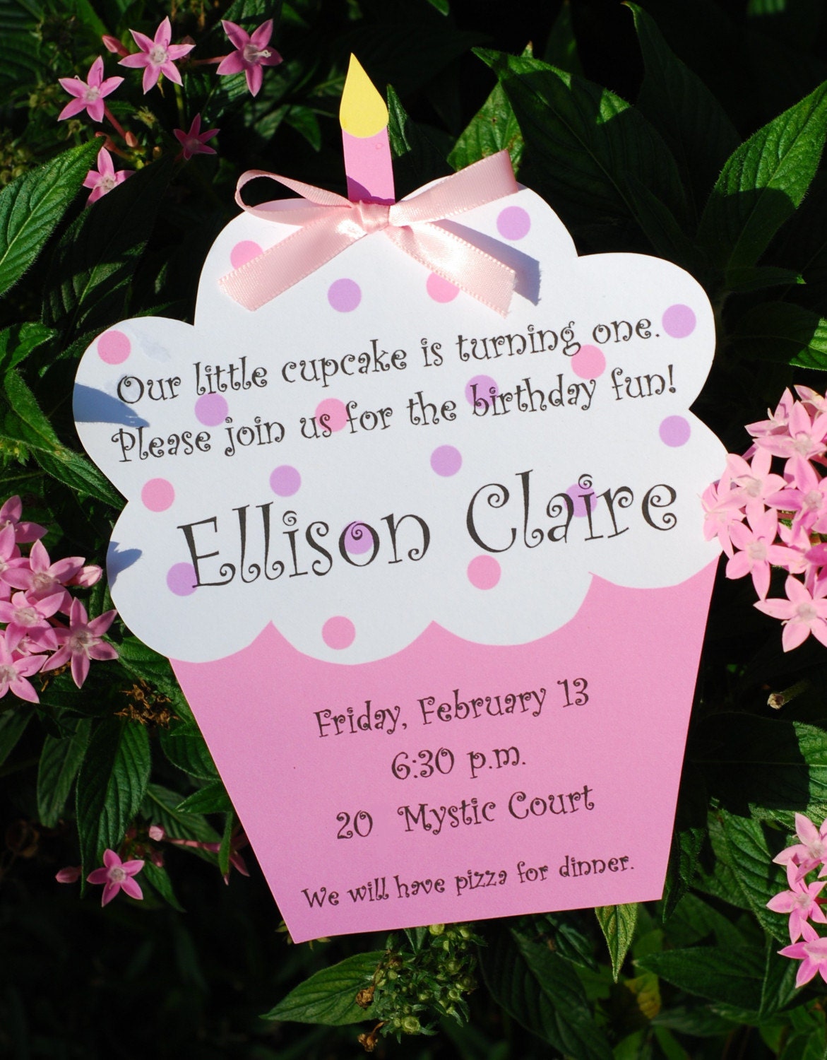 CUPCAKE BIRTHDAY INVITATION