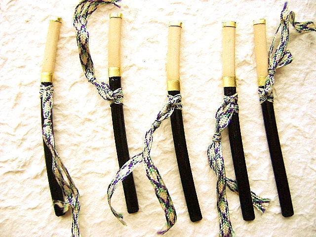 Vintage Japanese  Doll Miniature Samurai Swords