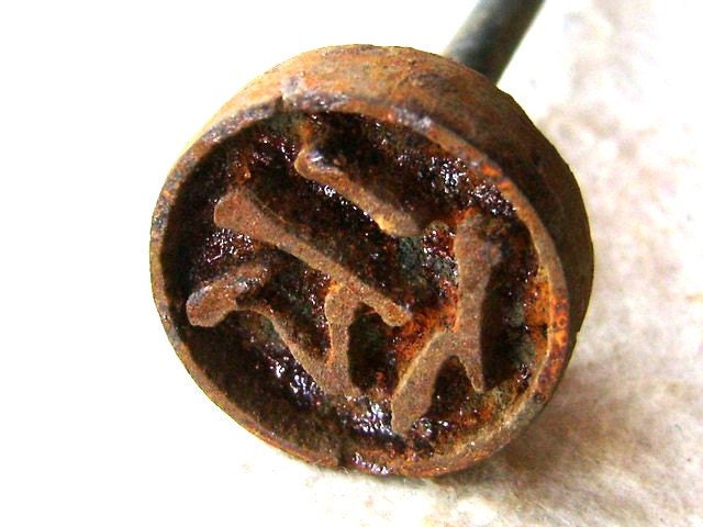 Vintage Japanese Yakiin Branding Iron summon F415
