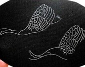 Japanese Stencil Katagami Double Swan Vintage in Showa Period