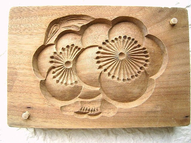 Vintage Japanese Kashigata Sweets Mold Ume Plum Blossom