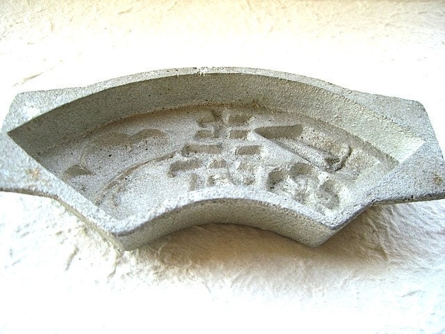 Vintage Japanese Metal Sweets Mold Kotobuki Plum Blossom Pine