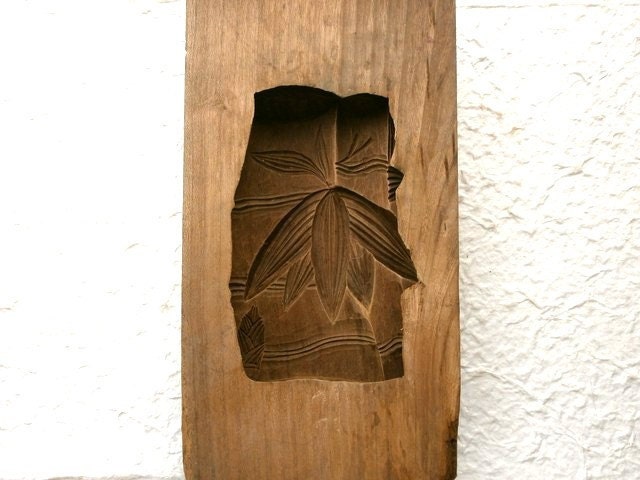 Vintage Japanese Kashigata Sweets Mold  Bamboo