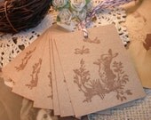 Meadow Bunny Kraft Tags with Bakers Twine Ties Set of 6