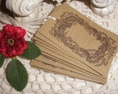 Elegant Frame Vintage Label Tags Weddings Set of 12