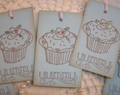 Cupcake Tags Yummy Set of 10
