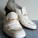 1970's Vintage White Patent Oxford Shoes / FLORSHEIM / 6.5D Mens/ 9 Ladies