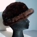 Vintage 1950's Brown Mink Fur Winter Hat