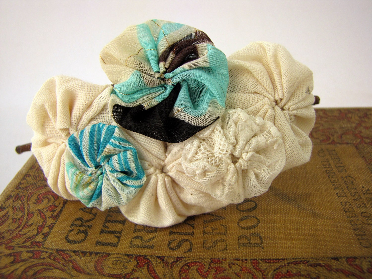 Yo-Sew-Good: White and Blue Yo-Yo Party Headband