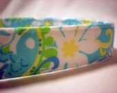 Lilly Pulitzer Blue Wade a Minute Fabric Dog Collar Custom Handmade from PinkysPetGear on Etsy