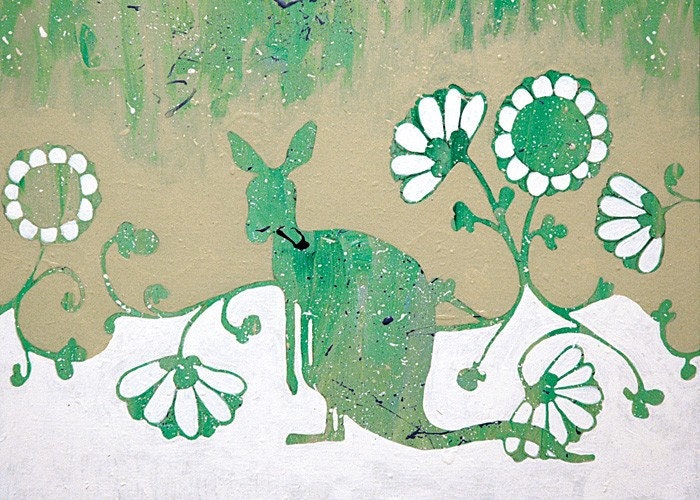 Kangaroo - archival reproduction print 5x7