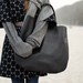 Black Oversized Leather Hobo Bag