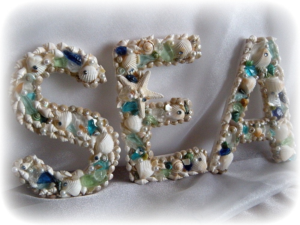 Seashell Letters in the Sand