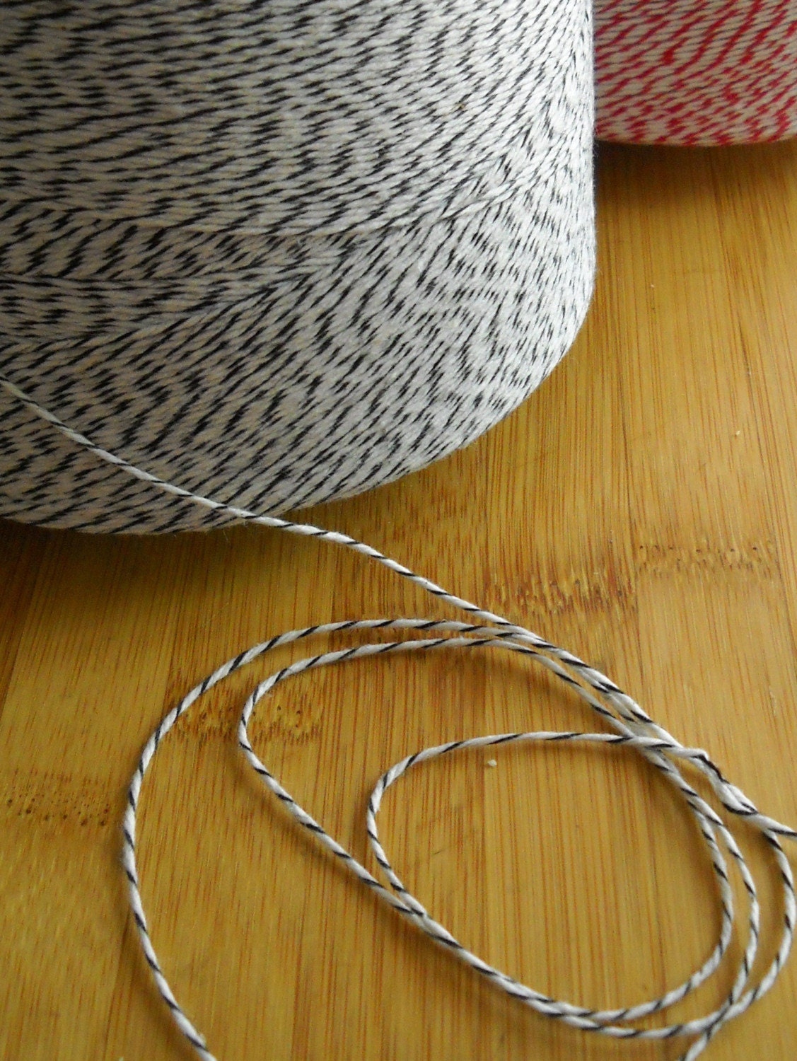 100 yards french style bakers twine - noir blank