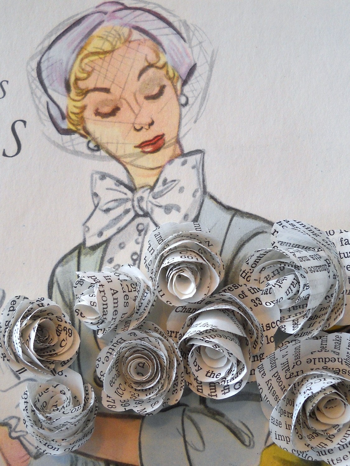 vintage paper rosettes-set of 20