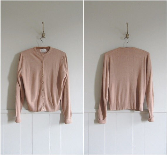 1960s vintage fawn pin up cardigan