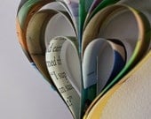 Hanging paper Garland - Love Hearts from Upcycled/ Recycled Picture Books