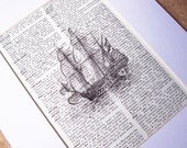 Art Print. Dutch Ship. Vintage Dictionary Page. Art by dspdavey on Etsy. Free shipping.