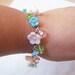 CLEARANCE SALE Charm Bracelet, Flora, Vintage Flowers, Glass Leaves, Jewelry by dspdavey on Etsy