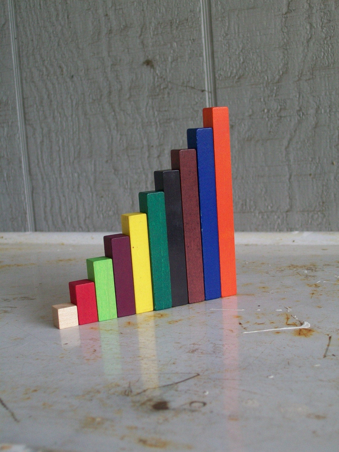 vintage cuisenaire rods. an educational mathematical by frisee