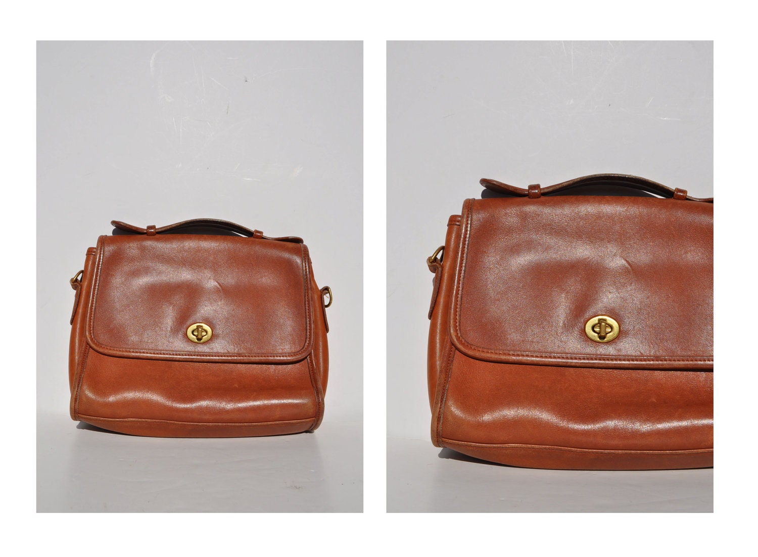 vintage COACH leather purse satchel bag tote