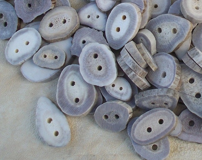 Large Deer Antler Buttons Lot of 25 pieces