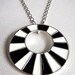 Black & White Circle Art Deco Necklace