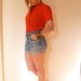 Vintage Silk Blouse Short Sleeves Button Up Bright Bold Red Color Top Shirt Secretary