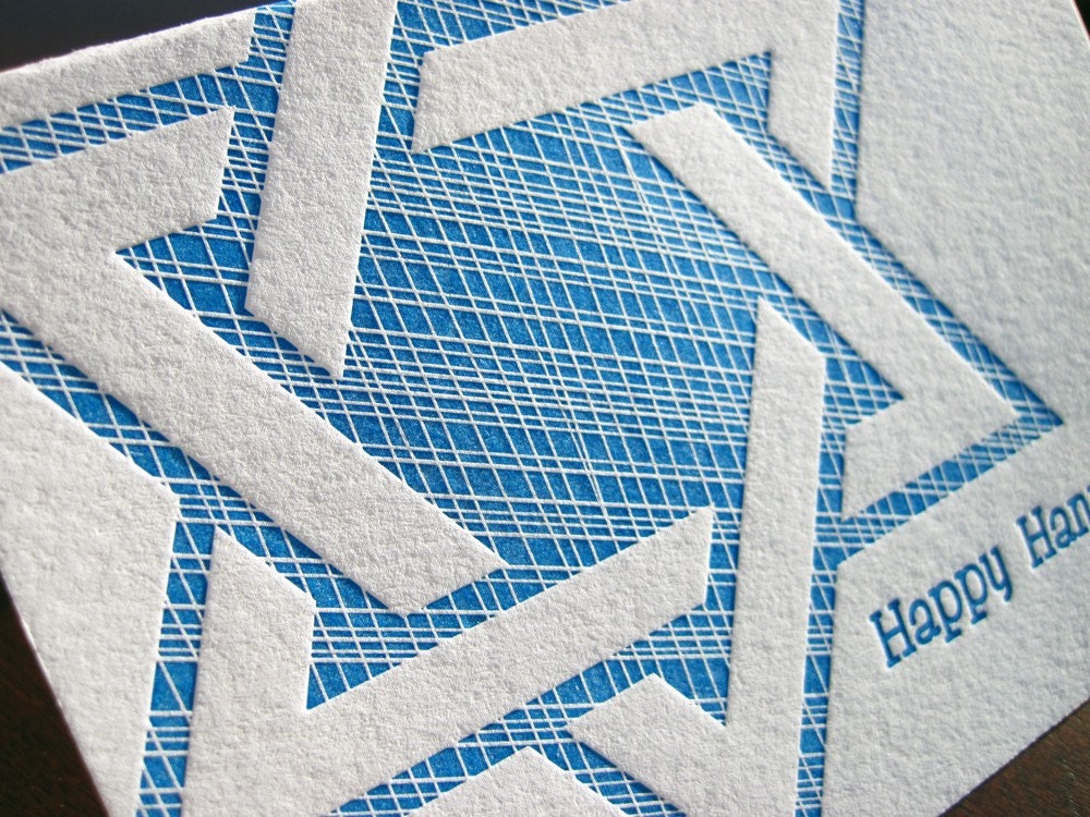 Letterpress Printed Hanukkah Card