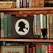 Sherlock Holmes Victorian Style Shadow Silhouette Houndstooth and Kapok Bookshelf Pillow