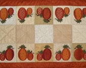 Finished and Quilted Pumpkin Table Runner