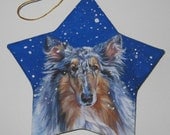 Custom Pet Portrait christmas ornament Original Painting of your pet by LA Shepard  dog cat art