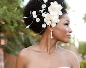 Champagne Cream Flowers Bridal Spring Headband