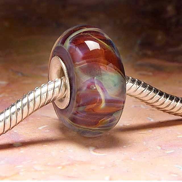 SLEEP WALK European Art Glass Lampwork Cored Bead Charm