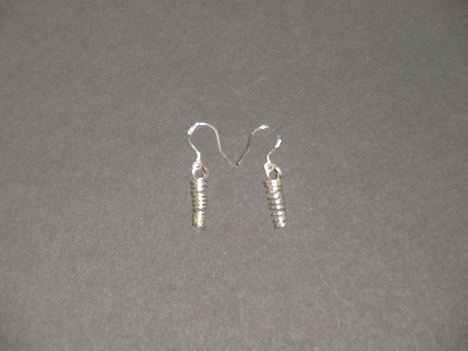 Sterling silver spiral wired earrings