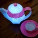 Flaring felt tea set---PDF pattern via Email--T01