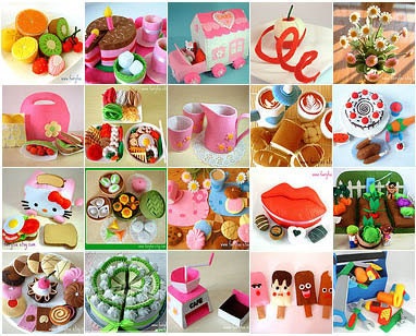 Any one Felt toys felt food pattern