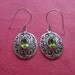 Wondrous Sterling Silver peridot dangle Earrings / 1.4 inch / Bali silver 925 / handmade jewelry.