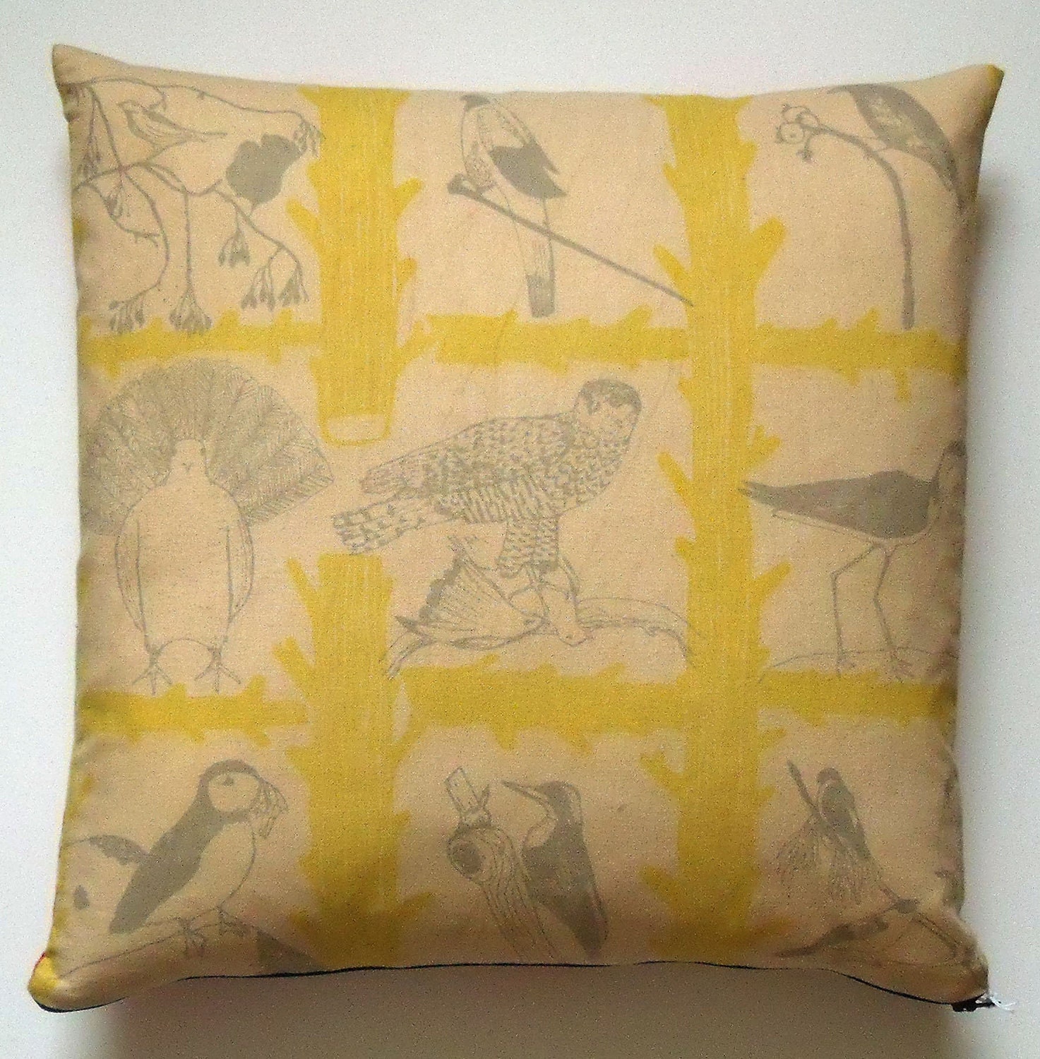 Attenborough Cushion Pillow - Life of Birds