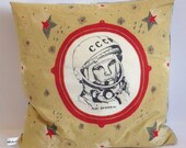 Yuri Gagarin Cosmonaut Cushion Pillow