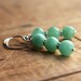 Peas in a Pod - Handmade Sterling Silver Aventurine Green Earrings
