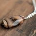 Petrified Wood Pendant, Unique Black and White Spotted Petrified Wood on Sterling Silver Chain - Badlands Tribal Southwestern Boho Fashion