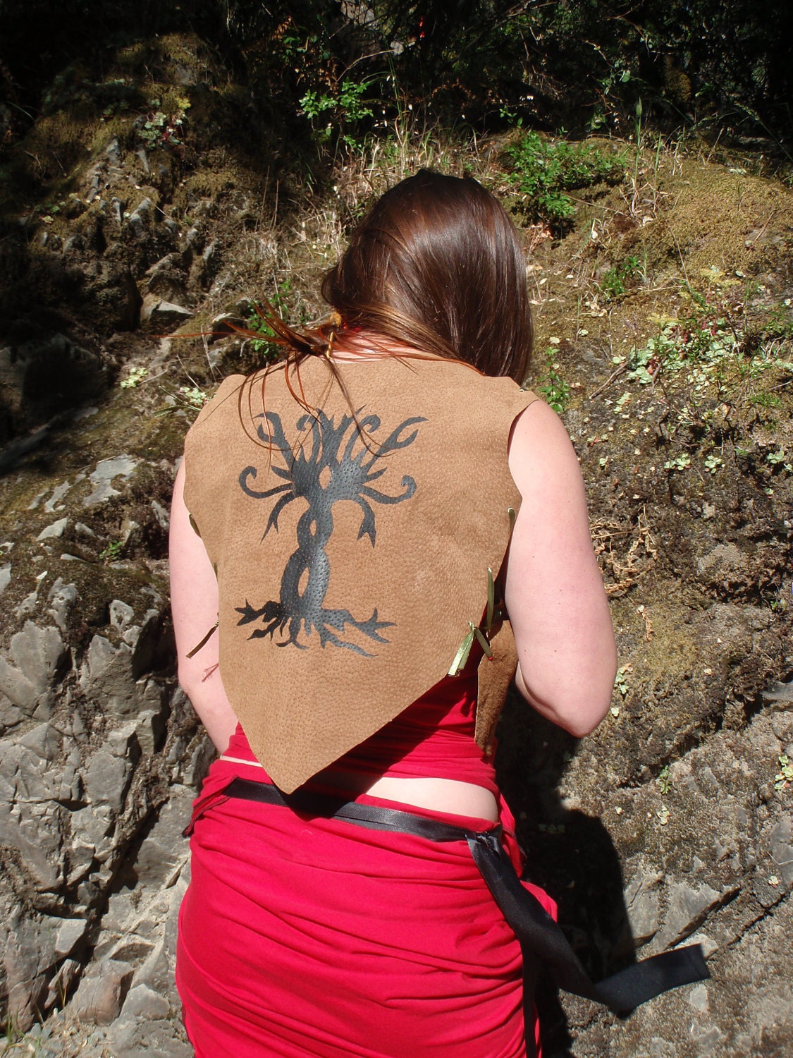 Tribal Leather Vest