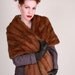 Vintage Fur Stole Cape Wrap 1950s 1960s Mad Men Marilyn Monroe Hollywood Glamor Cocktail Luxe Luxurious Glam