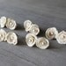 Bridesmaid Gift SET OF 5 - Hand Sculpted Ivory Rose Pearl Earrings - Pearl Flower Stud Earrings - Rose Post Earrings